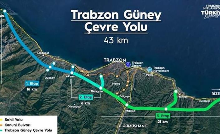 Güney Çevre Yolunun Akçaabat geçişi acele kamulaştırma kararı Resmi Gazete’de yayımlandı