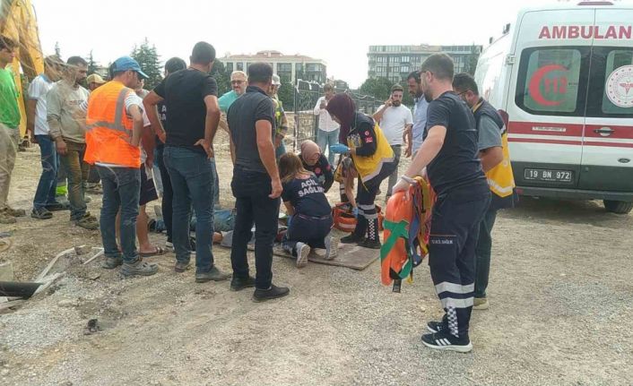 İnşaatın 1. katından düşen işçi yaralandı