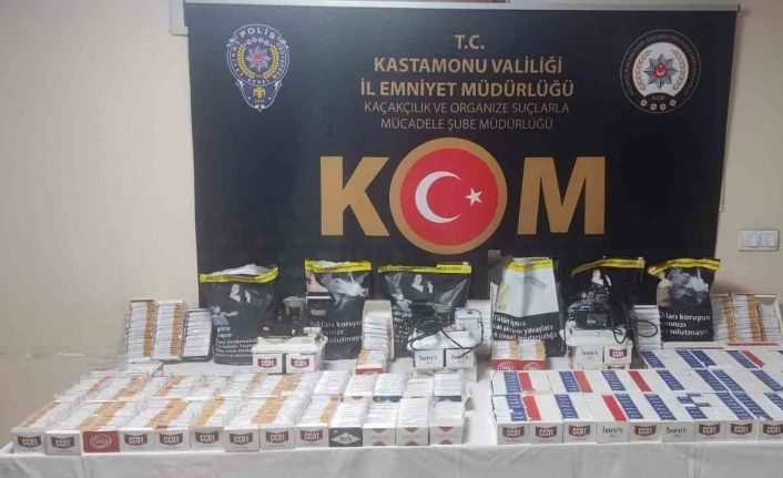 Kastamonu’da 14 bin 820 adet doldurulmuş makaron ele geçirildi