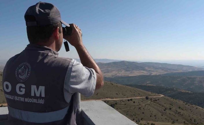 Keskin gözler yeşil doğanın üzerinde: Bin 760 rakımlı zirvede yangın nöbeti tutuyorlar