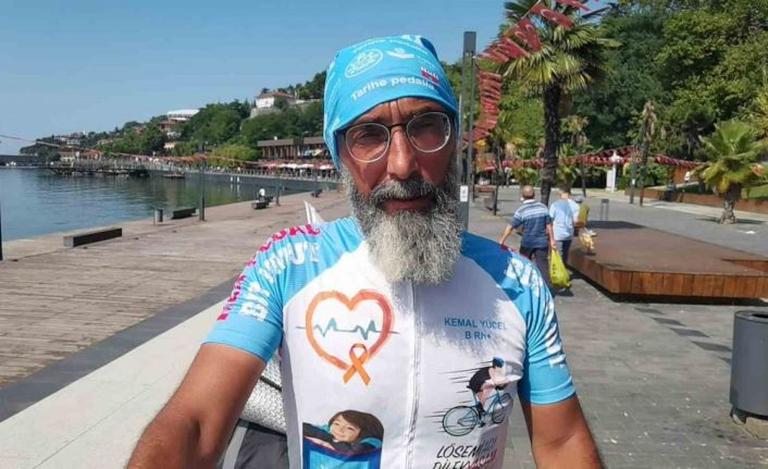 Kök hücre nakli bekleyen çocuklara umut olabilmek için pedal çeviriyor