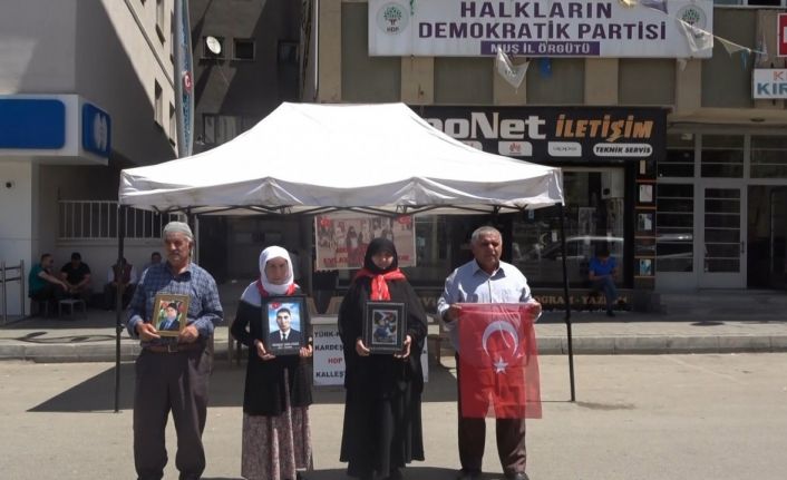 Muşlu aileler HDP önündeki eylemlerini sürdürüyor