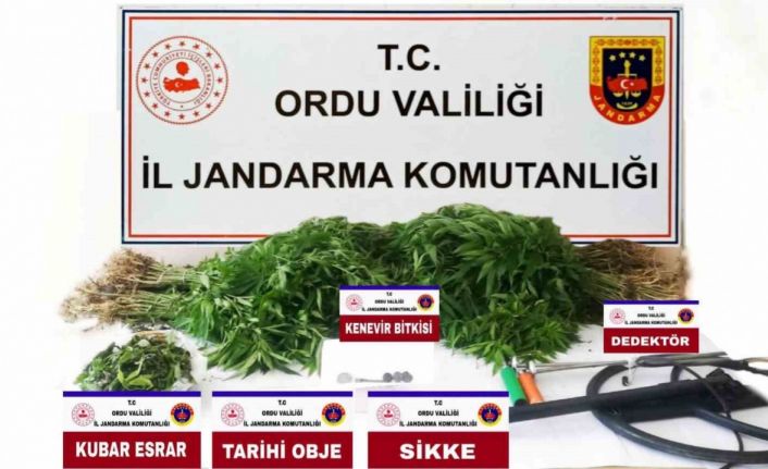 Ordu’da tarihi obje, sikke ve uyuşturucu ile yakalanan şahıs tutuklandı