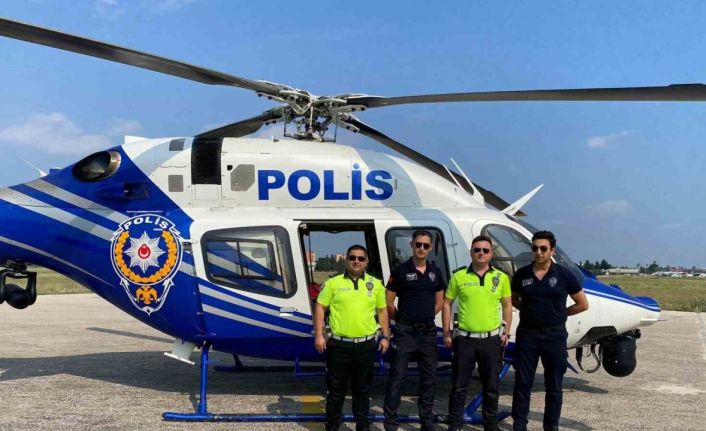 Polisin bayram boyunca havadan ve karadan trafik denetimi devam ediyor