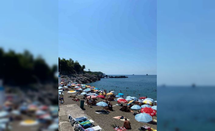 Sıcak havayı fırsat bilen plaja koştu