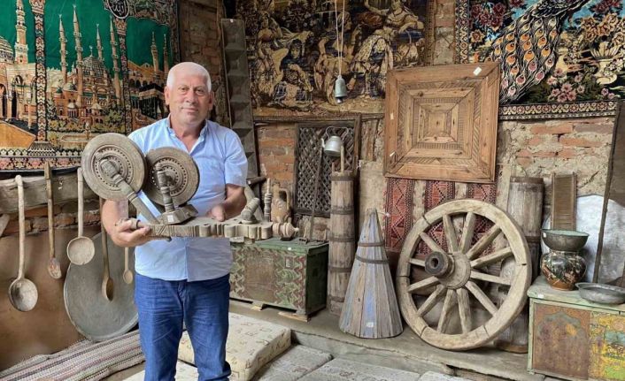 Tarım aletlerinden oluşan ’Osmanlı Torunu Köy Müzesi’ ile tarihe yolculuk