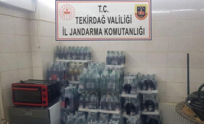 Tekirdağ’da 885 litre kaçak içki ele geçirildi