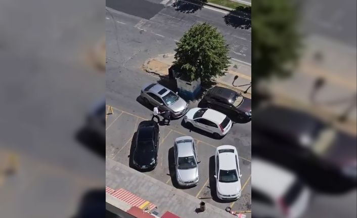 Ters yönden girdi, karşısındaki araç sürücüsü yol vermeyince lastiği patlatıp kaçtı