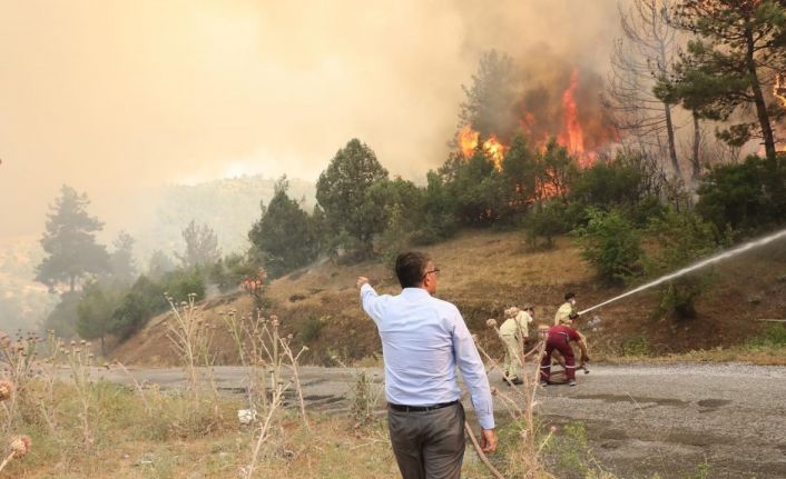 Vali Çelik, “Orman yangını yerleşim yerleri için risk oluşturmuyor”