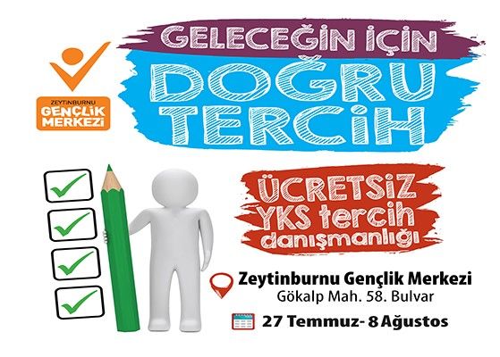 Zeytinburnu Gençlik Merkezi’nde YKS sınavına giren öğrencilere doğru tercih hizmeti veriliyor