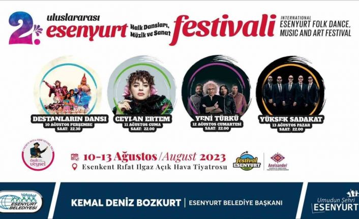 2’nci Uluslararası Esenyurt Halk Dansları Müzik ve Sanat Festivali başlıyor