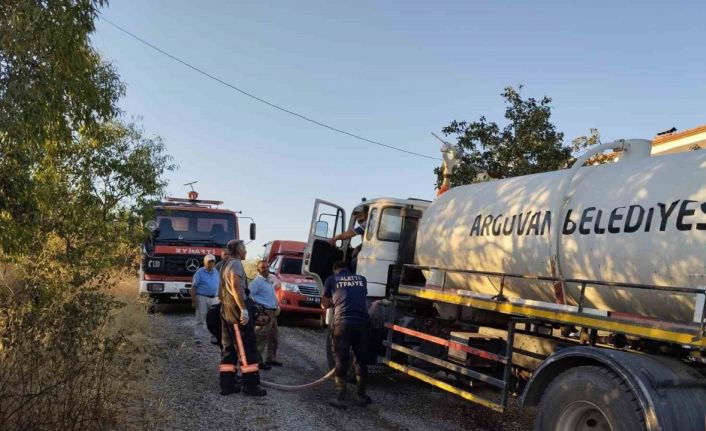 Arguvan’da anız yangını
