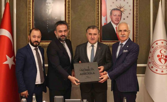 ATO heyetinden Gençlik ve Spor Bakanı Osman Aşkın Bak’a ziyaret
