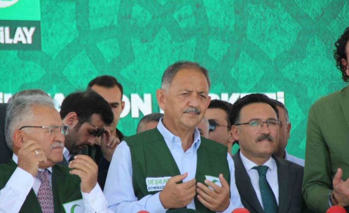 Bakan Özhaseki, Kayseri’de Yeşilay Rehabilitasyon Merkezi’nin temel atma töreninde konuştu