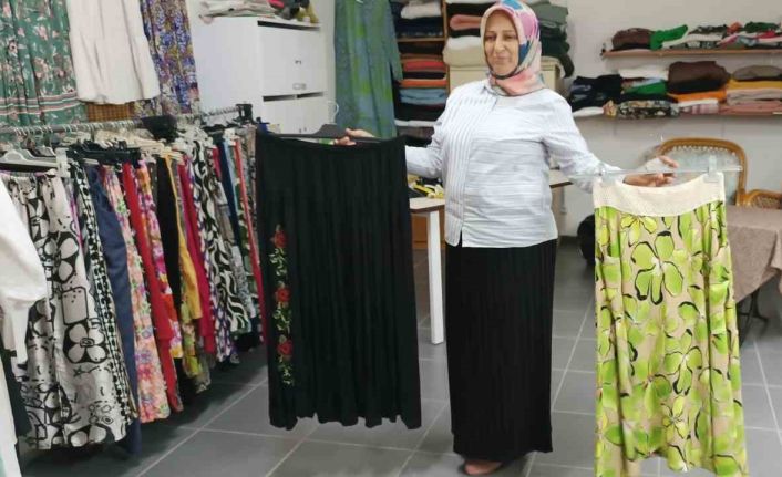 Çocuklarına çeyiz için başladı, 10 yıldır terzilik yapıyor