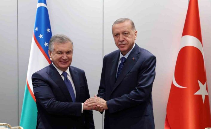 Cumhurbaşkanı Erdoğan, Özbekistan Cumhurbaşkanı Mirziyoyev ile görüştü