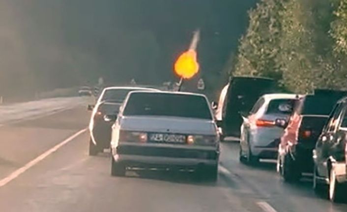 Düğün konvoyundaki araçtan pompalı tüfekle havaya ateş açan şahıs gözaltına alındı