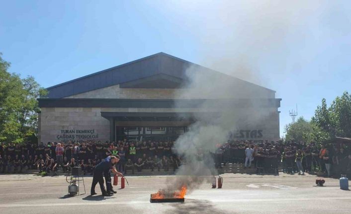 ESTAŞ çalışanlarına yangın eğitimi verildi