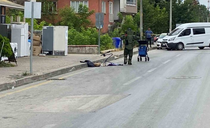 Fünye ile patlatılan şüpheli çantadan bakın neler çıktı