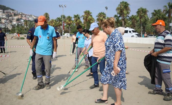 Galip Dere Halk Plajı’nda ikinci kategorize çalışması gerçekleştirildi