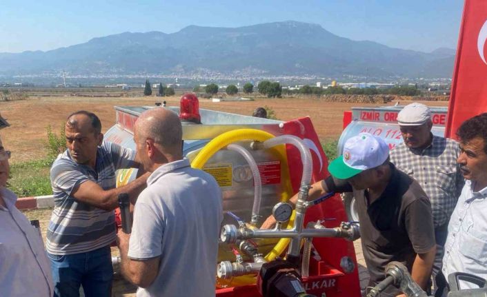 İzmir ve Manisalı muhtarlara orman yangını için su tankı teslim edildi
