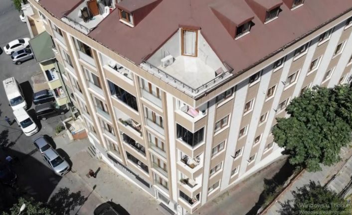 Kağıthane’de 1 polisin şehit olduğu çatışmanın yaşandığı bina havadan görüntülendi