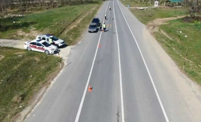 Kırklareli’nde jandarmadan dron destekli trafik denetimi
