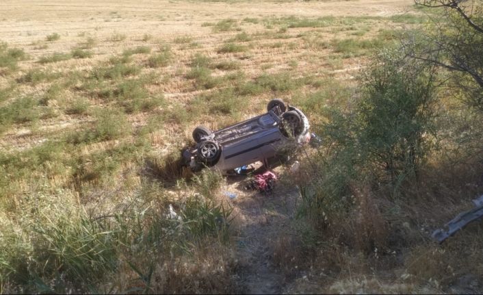 Kontrolden çıkan otomobil takla attı: 1 yaralı