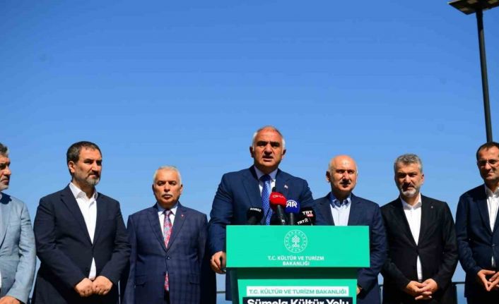 Kültür ve Turizm Bakanı Ersoy Sümela Kültür Yolu Festivali’nin açılışı için Trabzon’a geldi