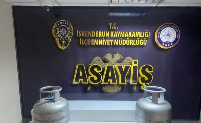 Mutfak tüpü hırsızları polisten kaçamadı