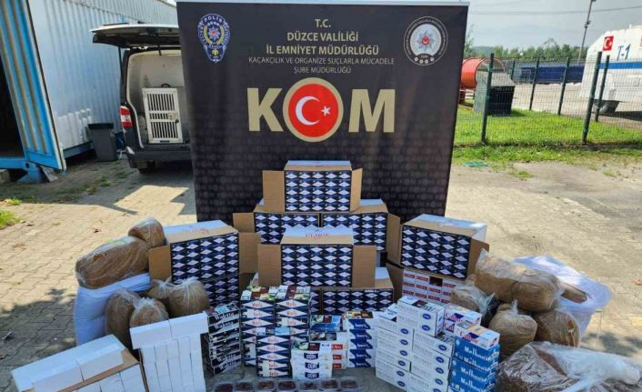 Polisten kaçak tütün ve sigara operasyonu