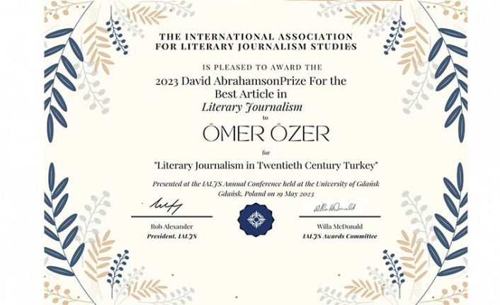 Prof. Dr. Ömer Özer ‘20. Yüzyıl Türkiye’sinde Edebi Gazetecilik’ başlıklı makalesiyle uluslararası bir başarıya imza attı