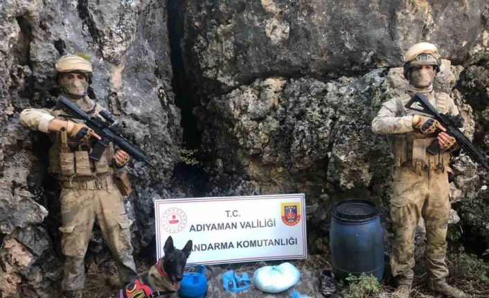 Terör örgütü mensuplarına ait yaşam malzemesi bulundu