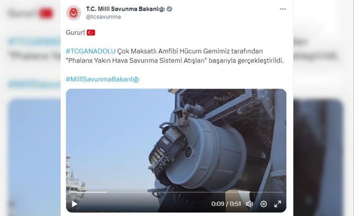 TGC Anadolu’da ’Phalanx Yakın Hava Savunma Sistemi Atışları’ başarıyla gerçekleşti