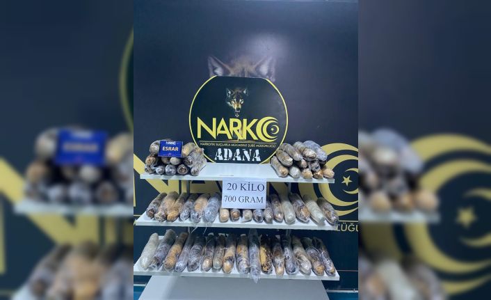 Adana’da 20 kilo 700 gram esrar ele geçirildi, 1 kişi tutuklandı