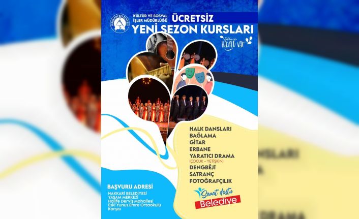 Belediyenin yeni dönem ücretsiz kursları başladı