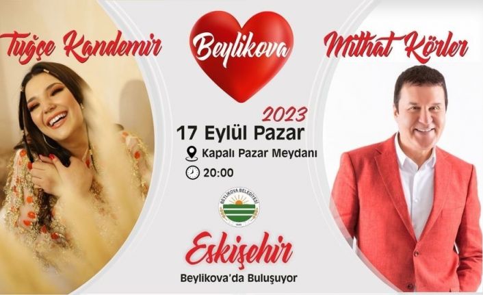Beylikova’da Tuğçe Kandemir ve Mithat Körler konserleri için davet