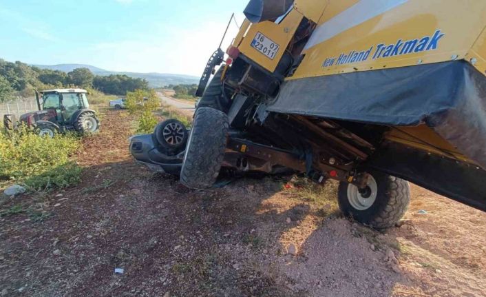 Bilecik’te freni patlayan iş makinesi az kalsın faciaya yol açıyordu