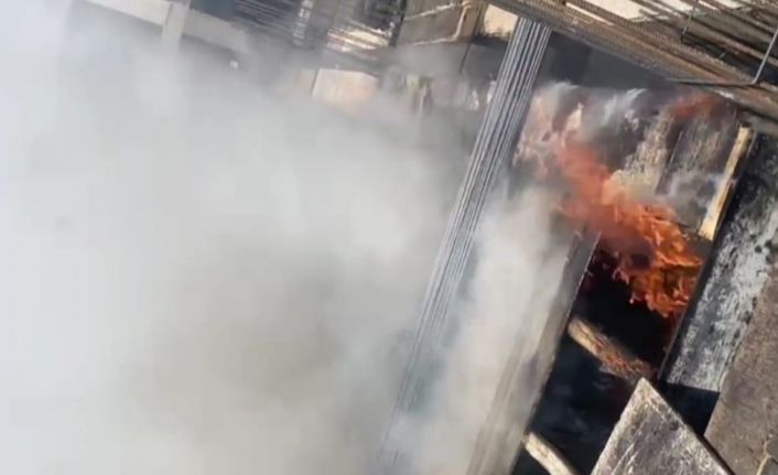 Mardin’de inşaat alanında yangın