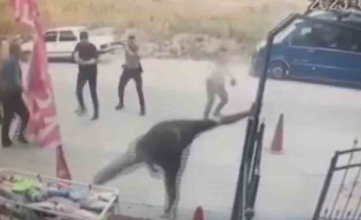 Polisi bıçakla yaralayan hırsız bacaklarından vurularak etkisiz hale getirildi