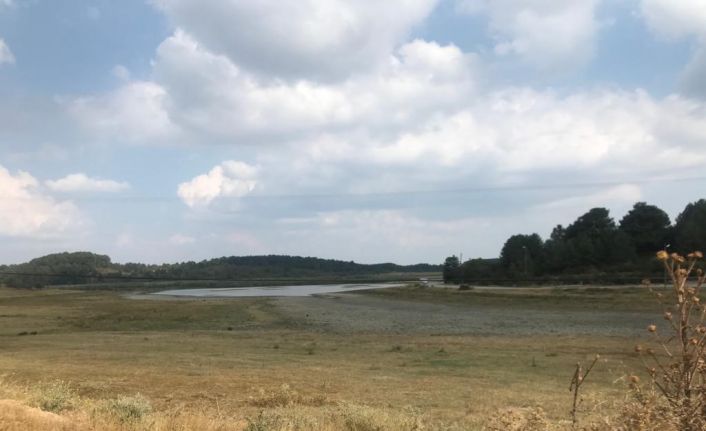 Yayla Gölü’nde su seviyesi yarıya indi