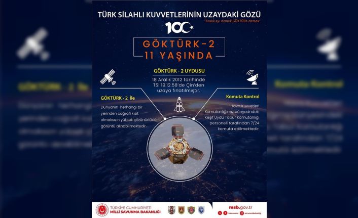 Göktürk-2 uydusu 11 yıl boyunca dünya etrafında 60 bin tur attı