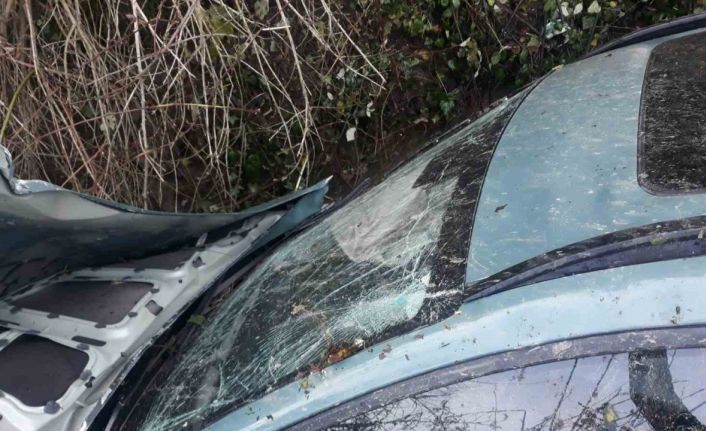 Otomobil takla attı, ilçe Milli Eğitim Müdürü ve Nüfus Müdürlüğü şefi yaralandı