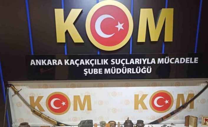 Ankara’da 3 bin 759 adet tarihi obje ve 63 sikke ele geçirildi