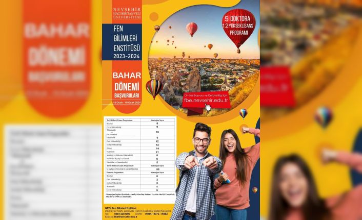 NEVÜ Fen Bilimleri Enstitüsü 193 Doktora ve Yüksek Lisans Öğrencisi Alacak