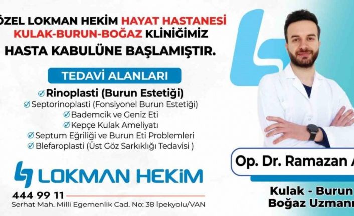 KBB Uzmanı Operatör Dr. Ramazan Akın Lokman Hekim Hayat Hastanesinde hizmete başladı