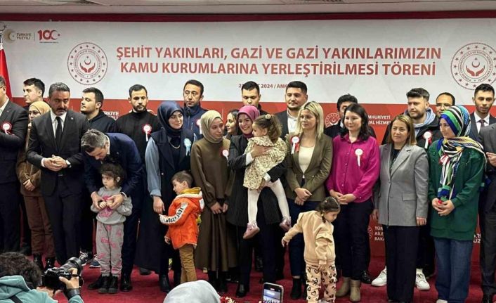 591 şehit yakını, gazi ve gazi yakınının kamu kurumlarına ataması yapıldı