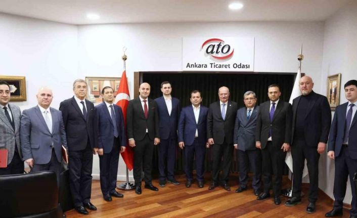 Özbekistan Ticaret ve Sanayi Odası Başkanı Vahabov, ATO Başkanı Baran’ı ziyaret etti