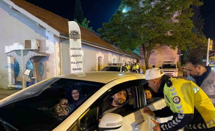 Balıkesir’de sürücülere bilgilendirme uygulaması