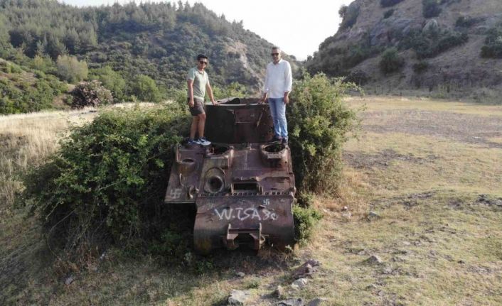 Bölge halkının ilgi odağı olan terkedilmiş tank, yıllardır gizemini koruyor